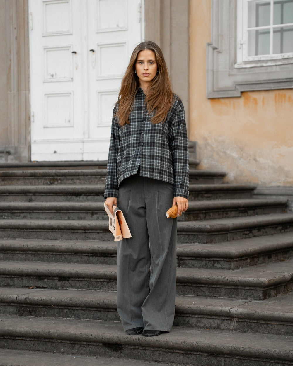 Baggy Suit Pants Grey dame