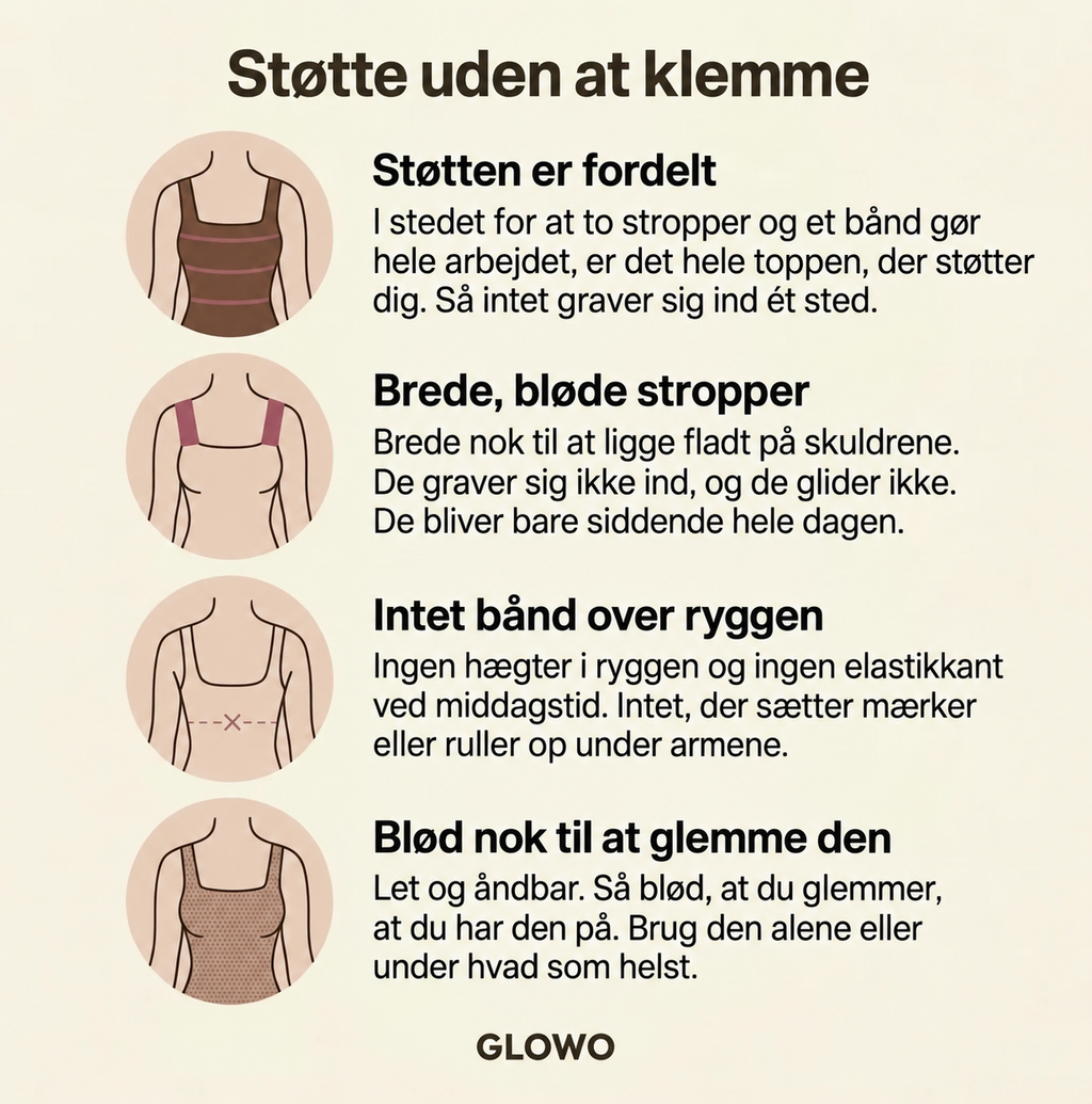 Glowo Komfort Shaper-top med Indbygget BH