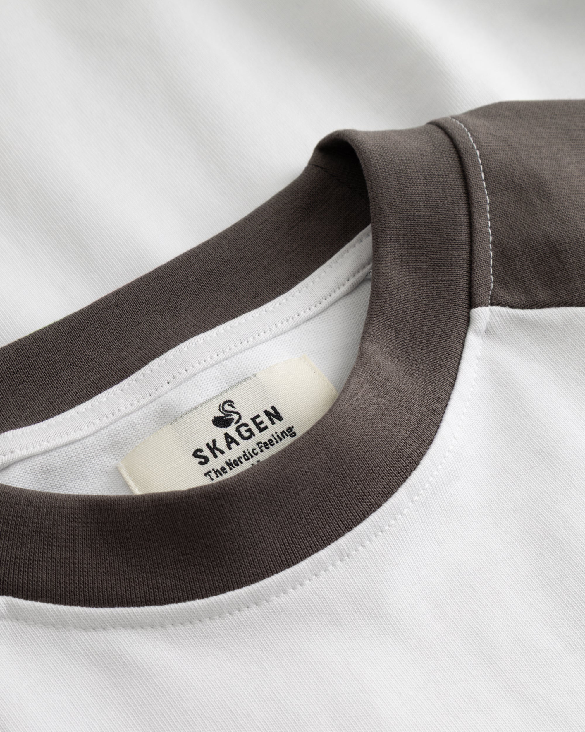 Raglan Longsleeve T-shirt White/Grey dame