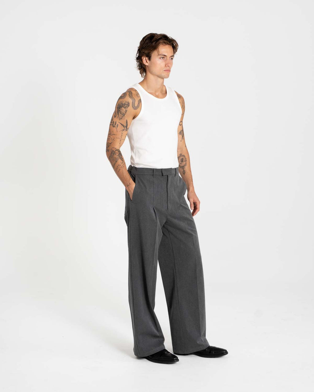 Baggy Suit Pants Grey