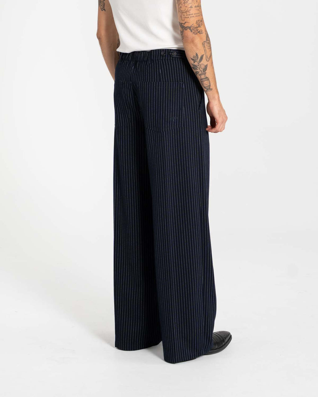 Baggy Suit Pants Pinstriped