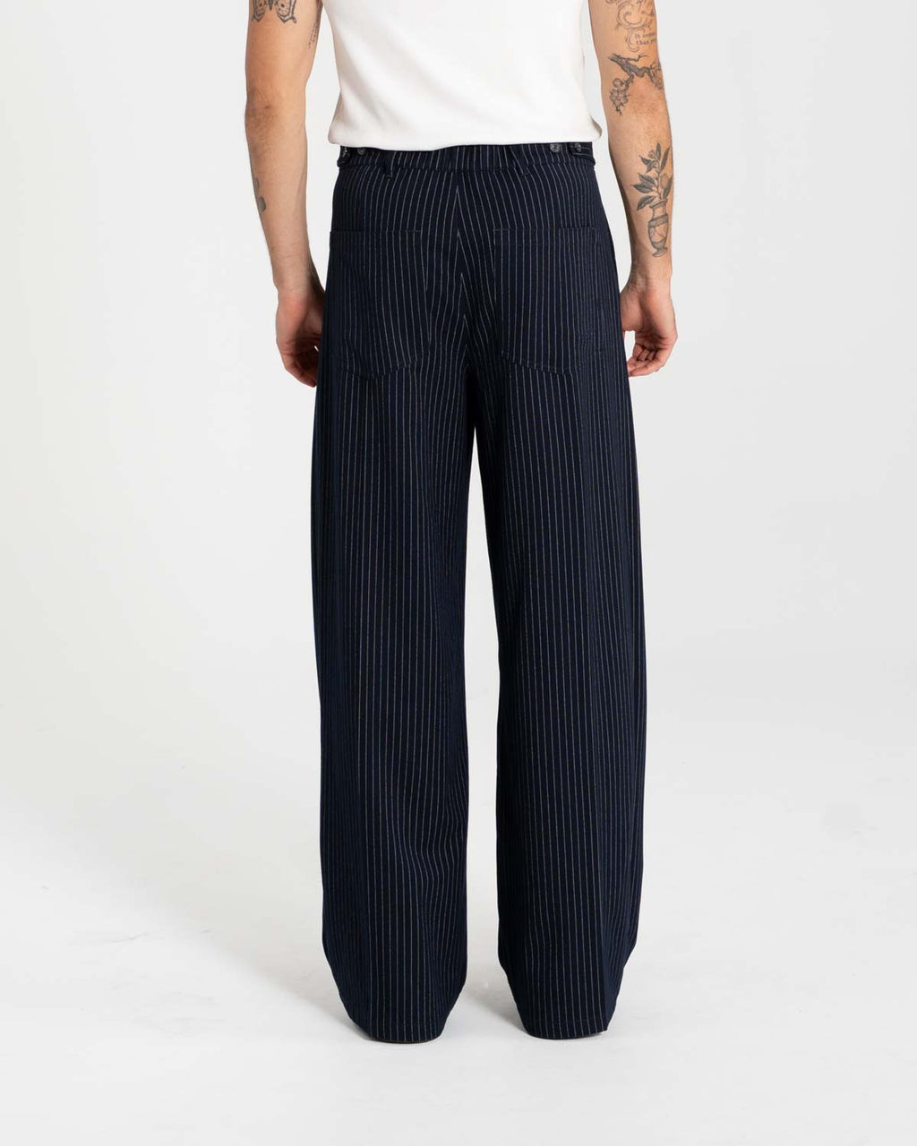 Baggy Suit Pants Pinstriped