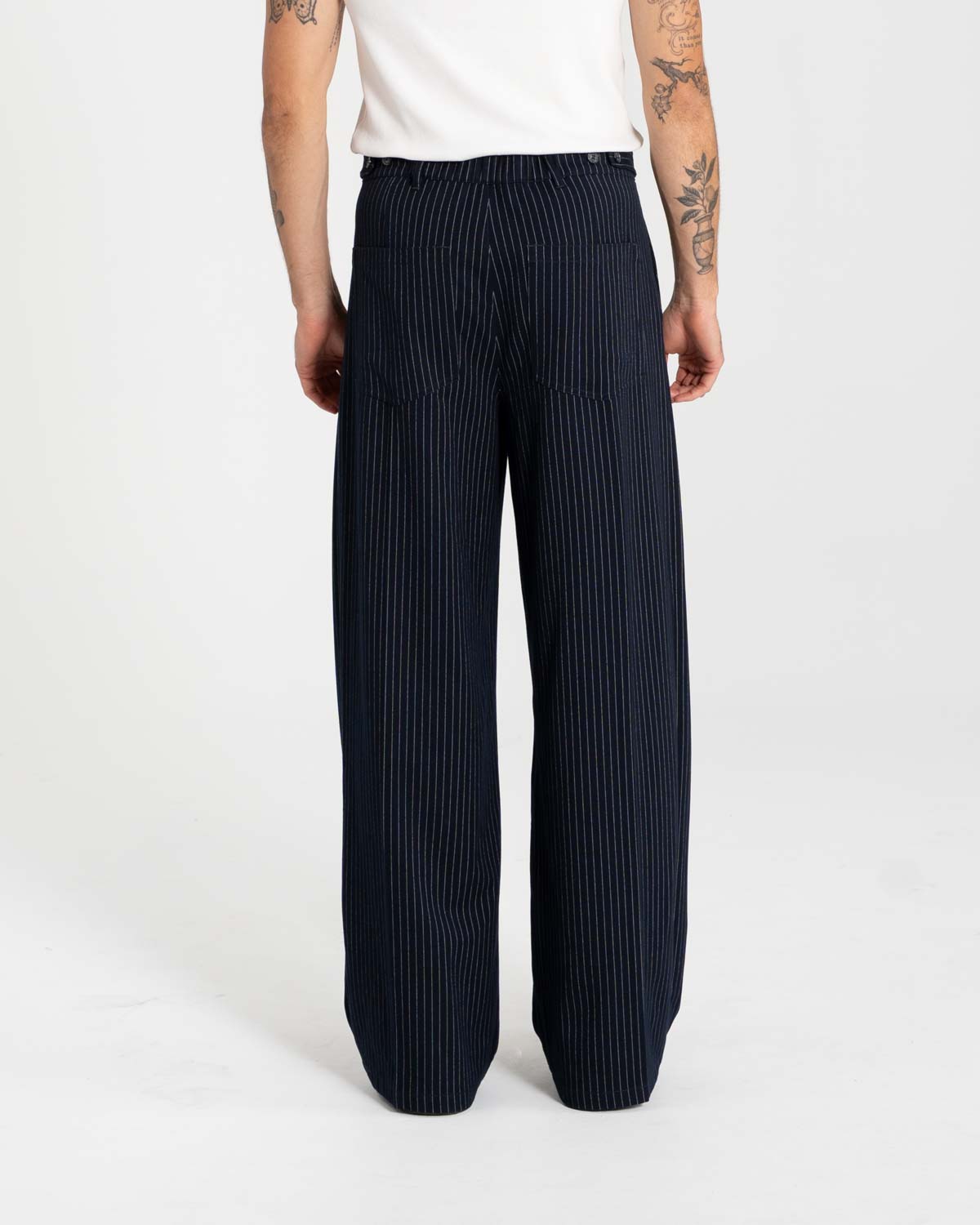 Baggy Suit Pants Pinstriped