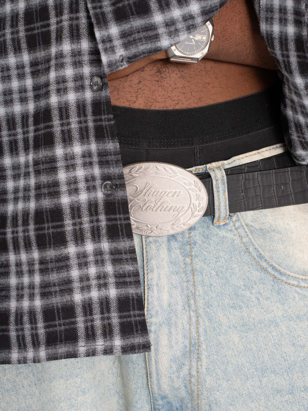 Extra baggy Denim Jeans Light blue vintage wash