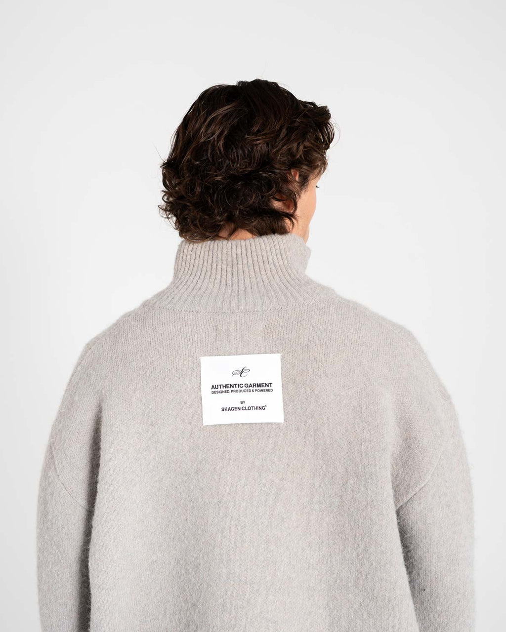 Full-zip Sweater Light grey