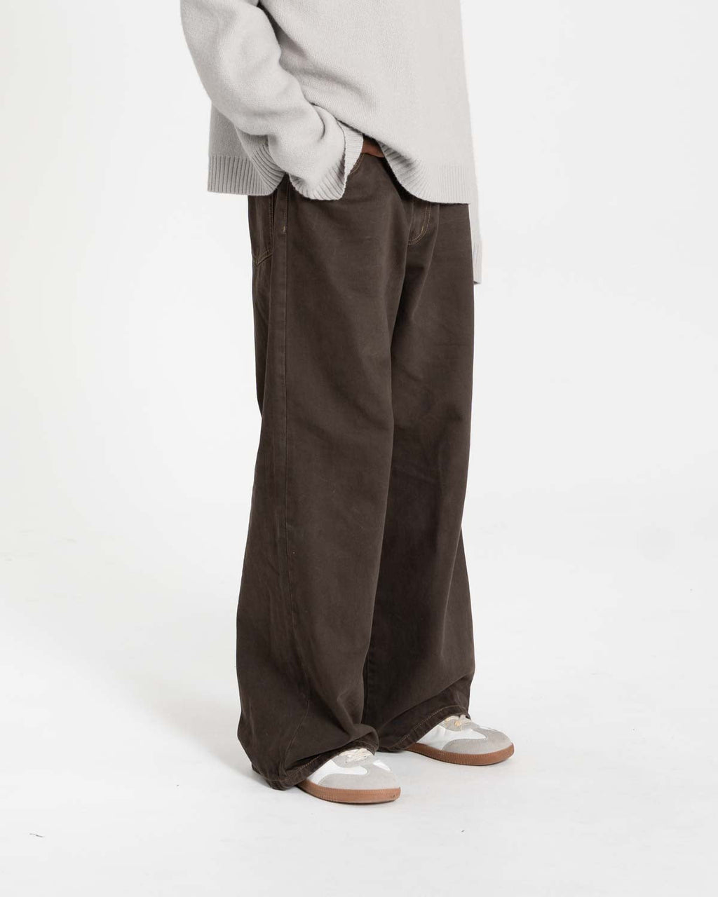 Extra baggy Denim Brown