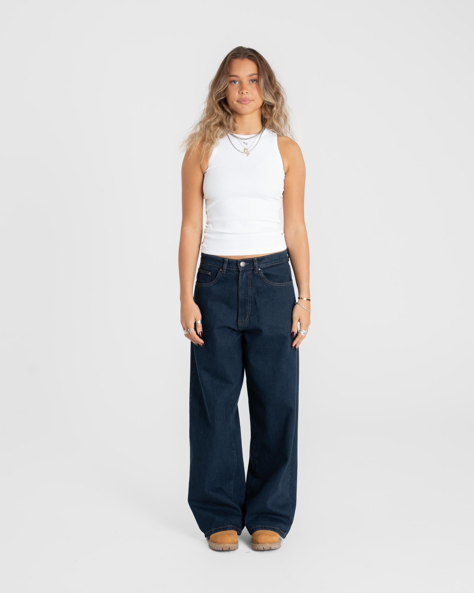 Extra Baggy Denim Jeans Indigo