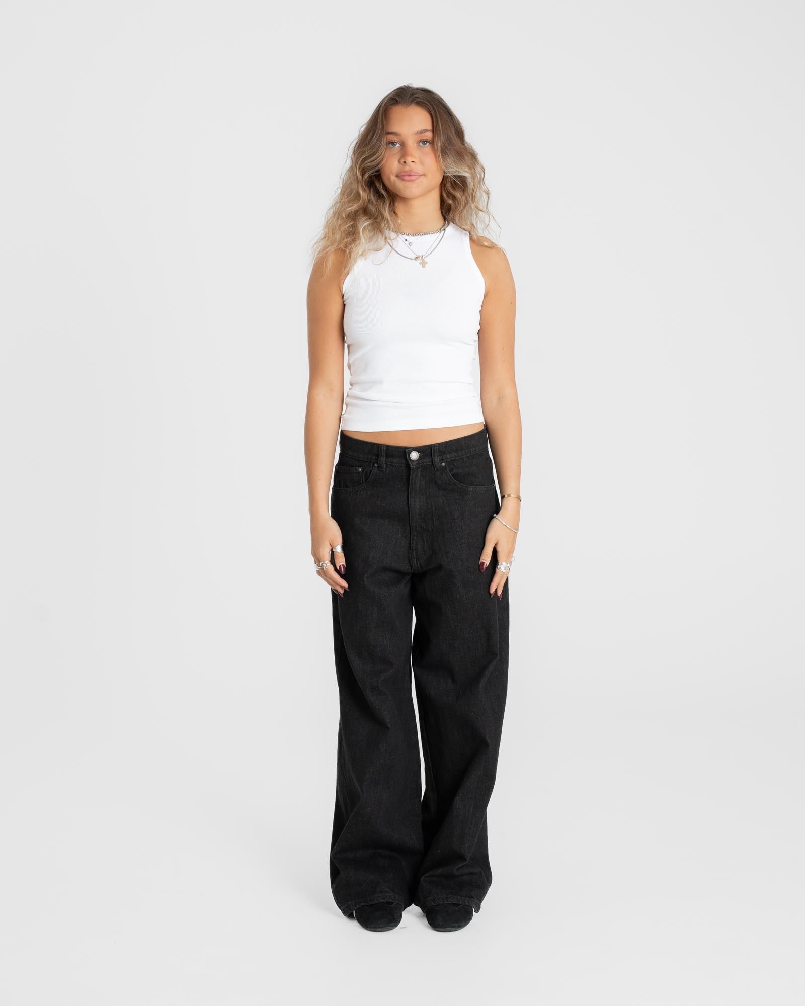 Extra Baggy Denim Jeans Black