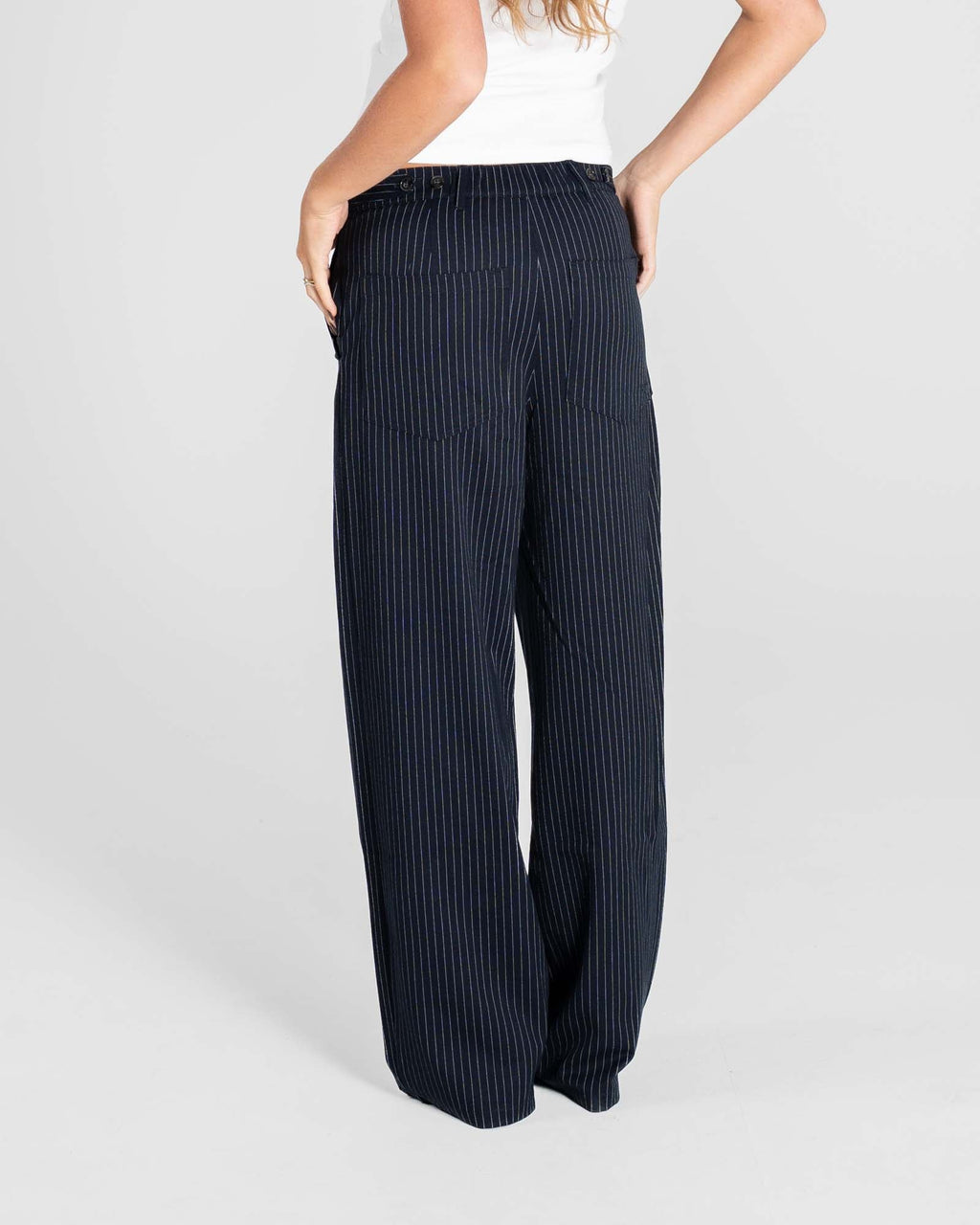 Baggy Suit Pants Pinstriped