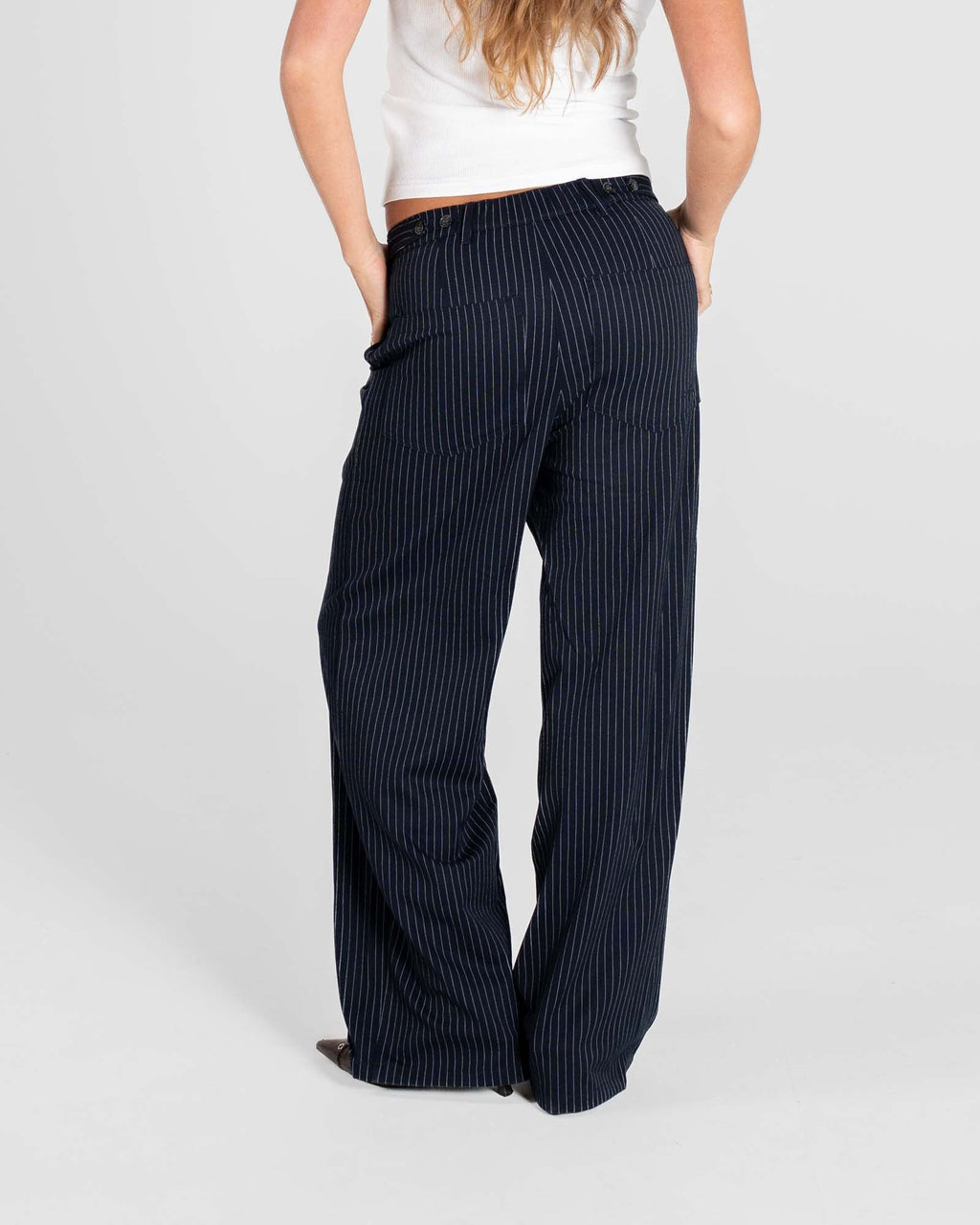 Baggy Suit Pants Pinstriped