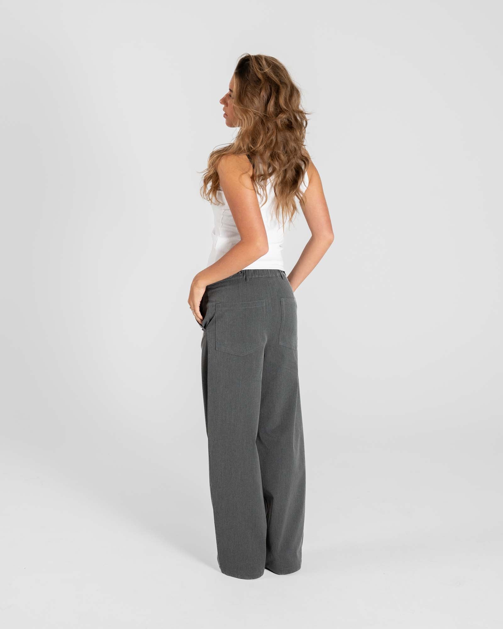 Baggy Suit Pants Grey dame