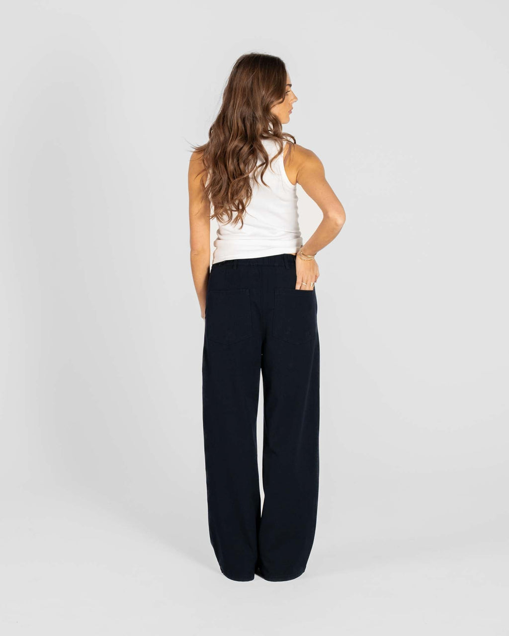 Baggy Suit Pants Navy