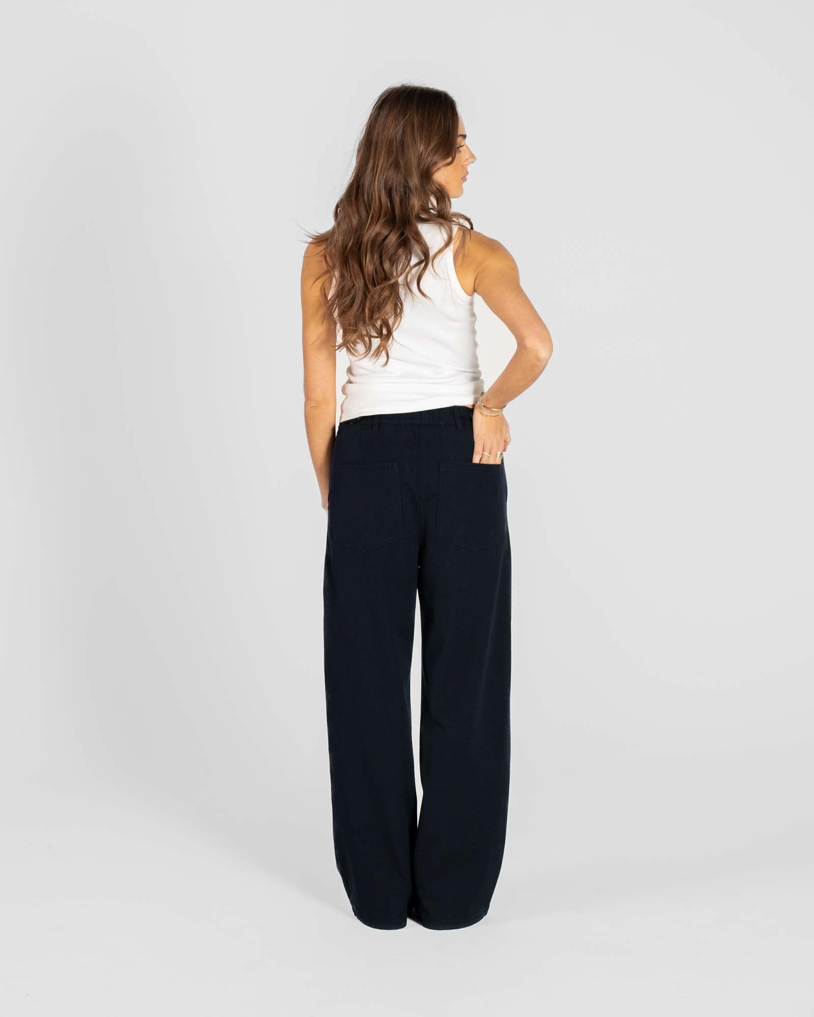 Baggy Suit Pants Navy