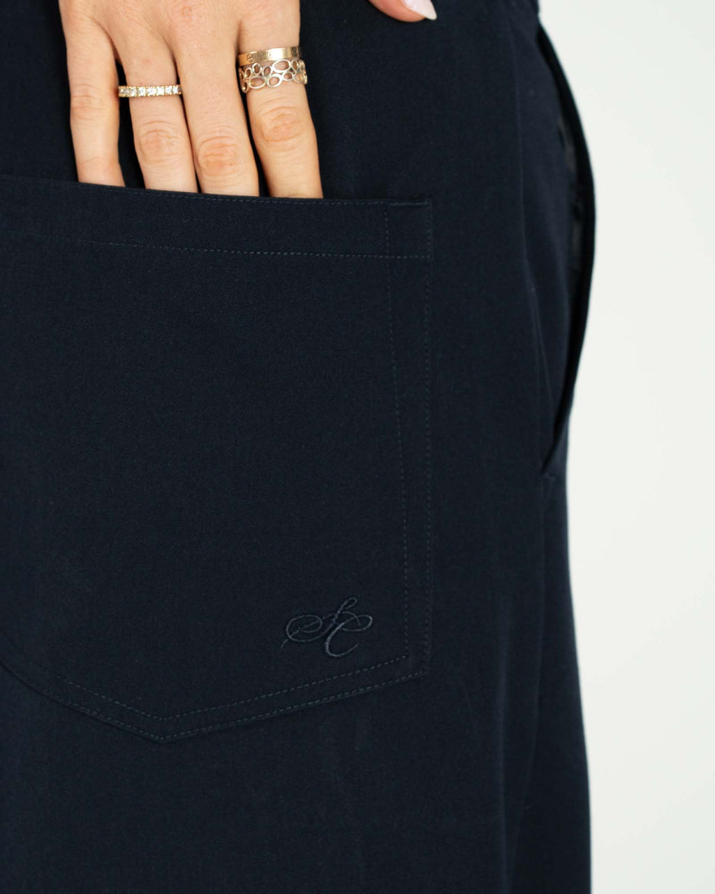 Baggy Suit Pants Navy