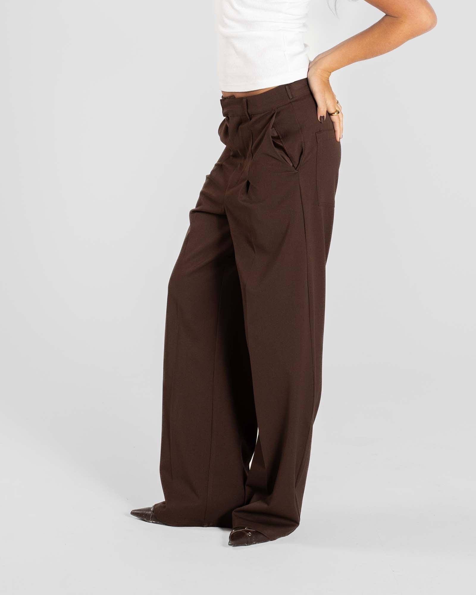 Baggy Suit Pants Brown