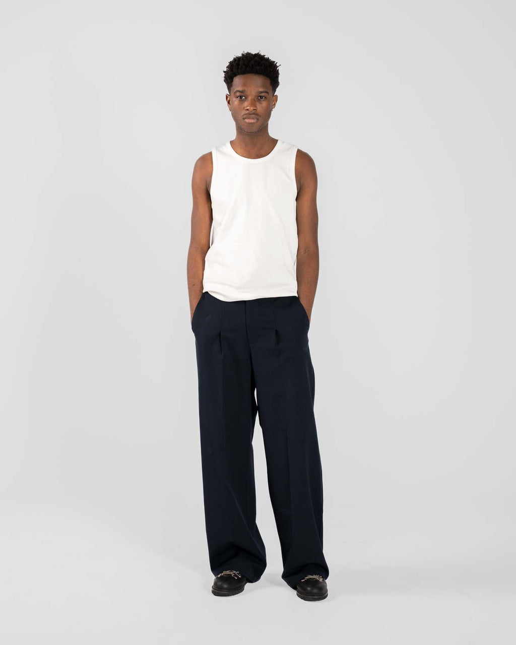 Baggy Suit Pants Navy