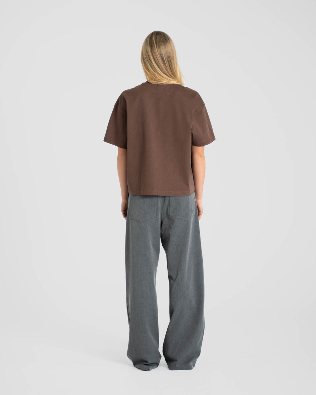 Blank T-shirt Brown dame