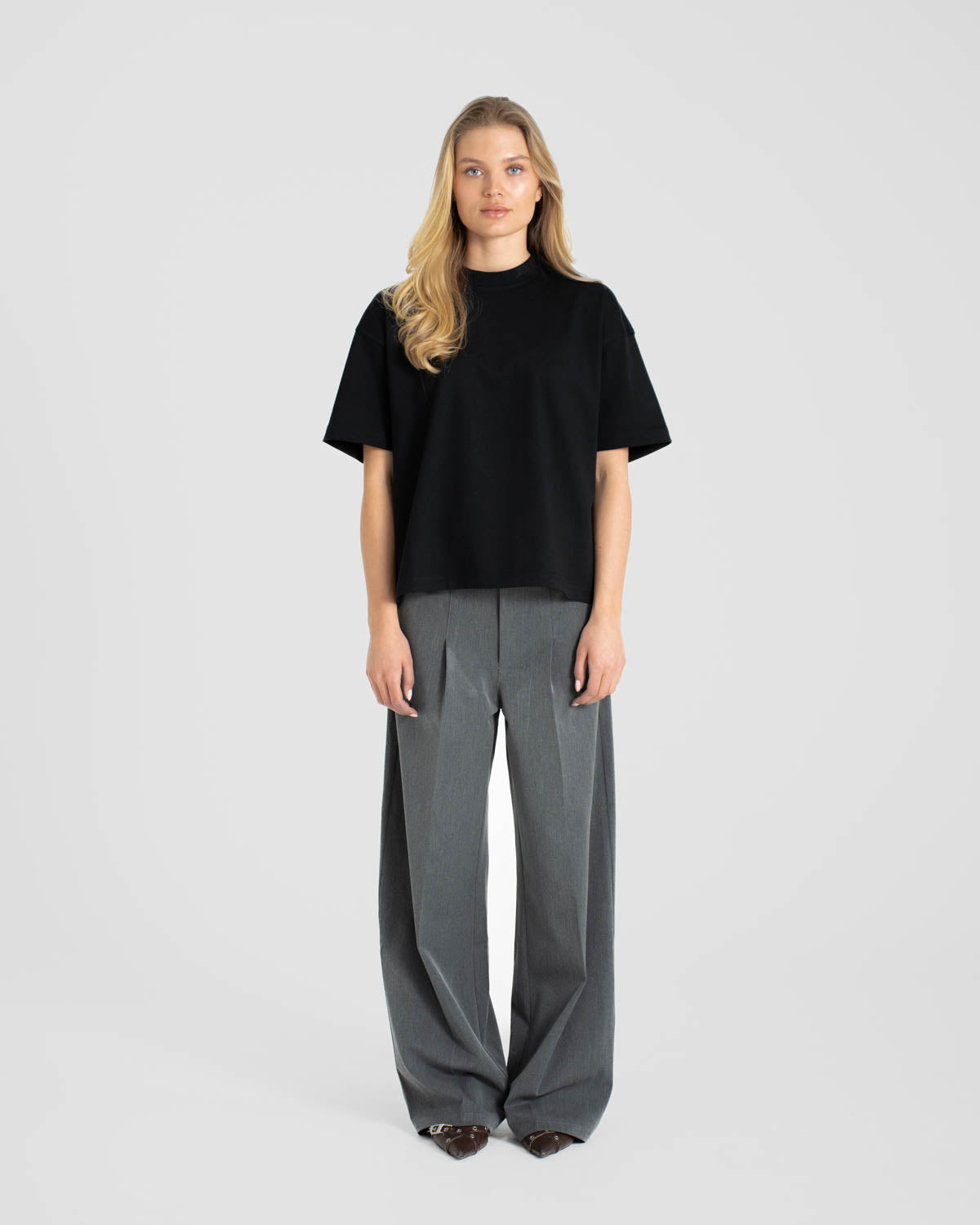 Blank T-shirt Black dame