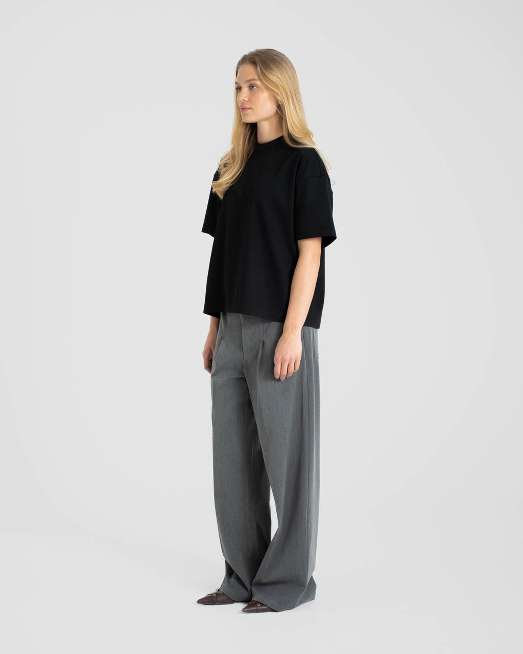 Blank T-shirt Black dame
