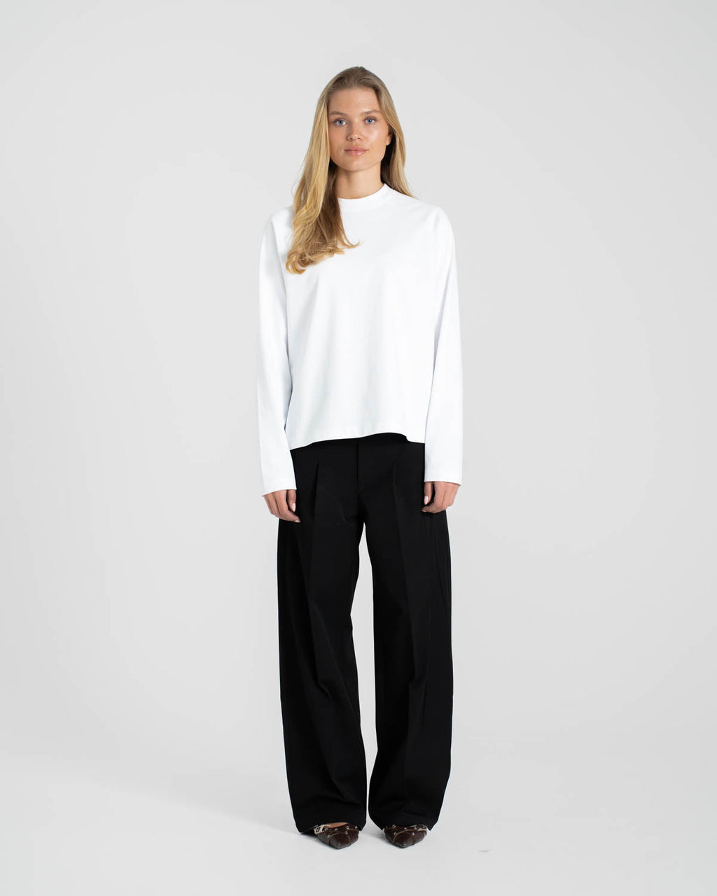 Raglan Longsleeve T-shirt White dame