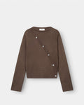 Asymmetrisk Cardigan Brun