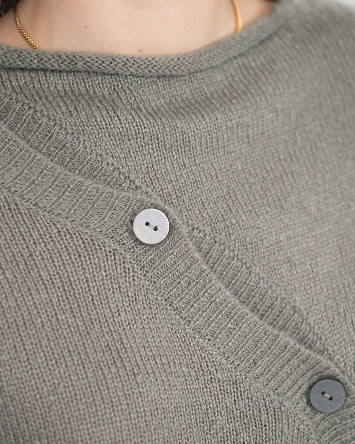 Asymmetrisk Cardigan Grå