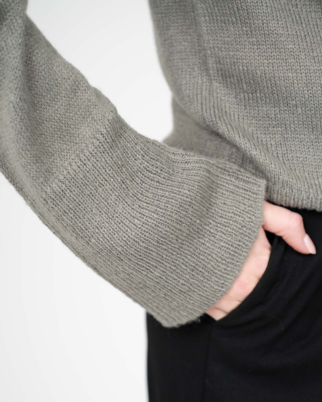 Asymmetrisk Cardigan Grå