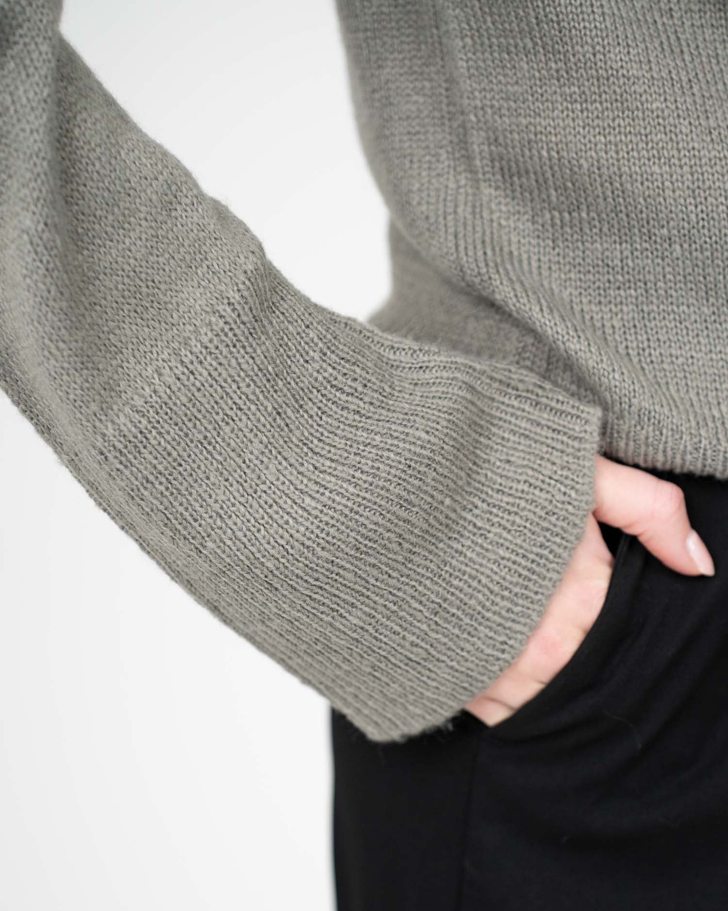 Asymmetrisk Cardigan Grå