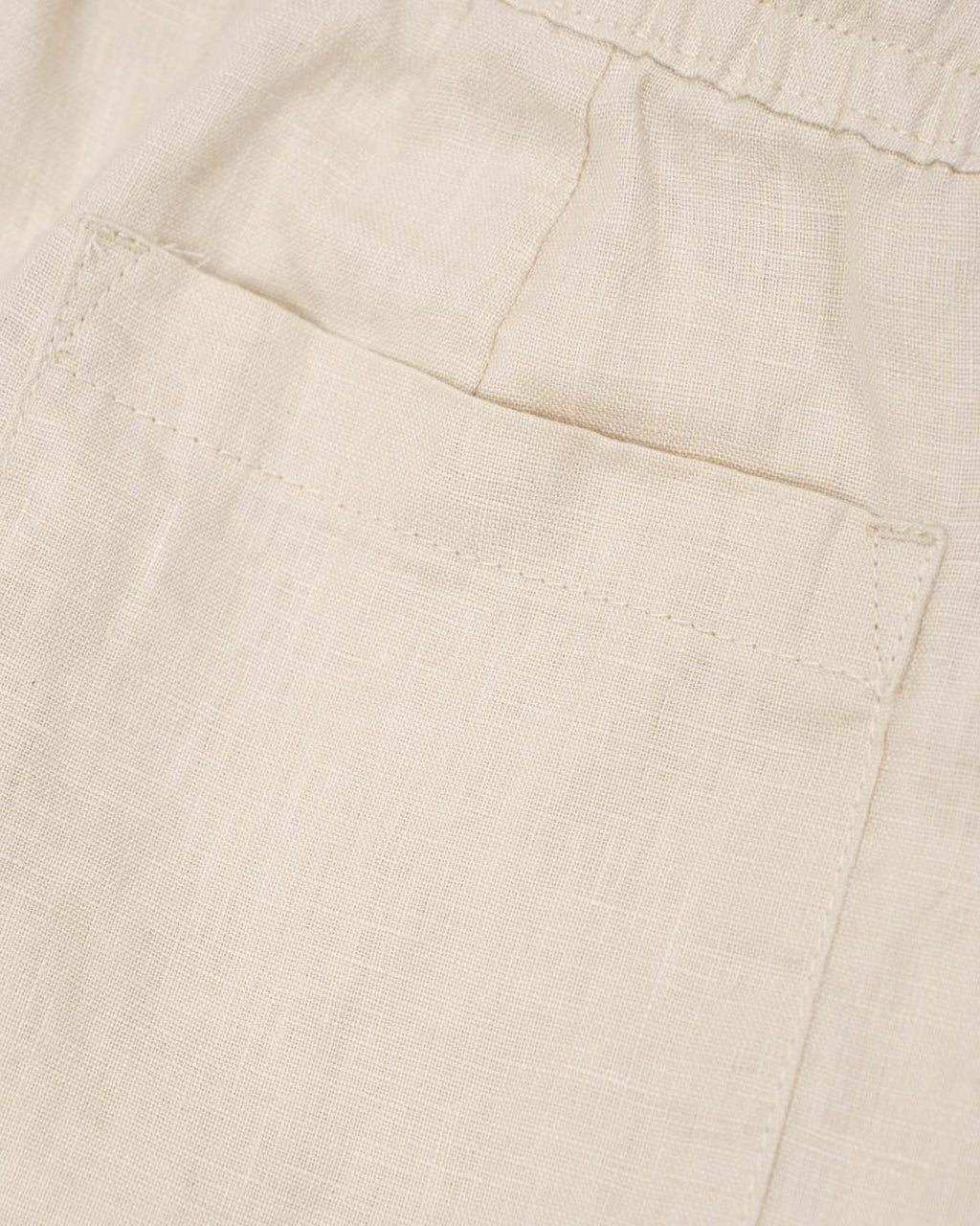 Baggy 100% hørbukser Beige