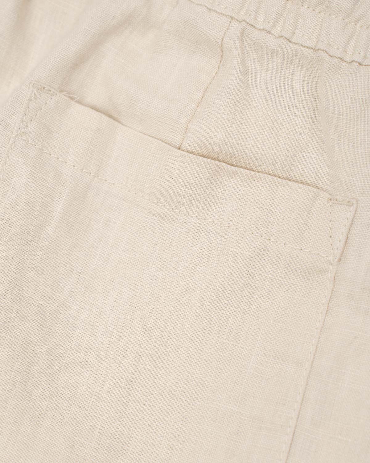 Baggy 100% hørbukser Beige