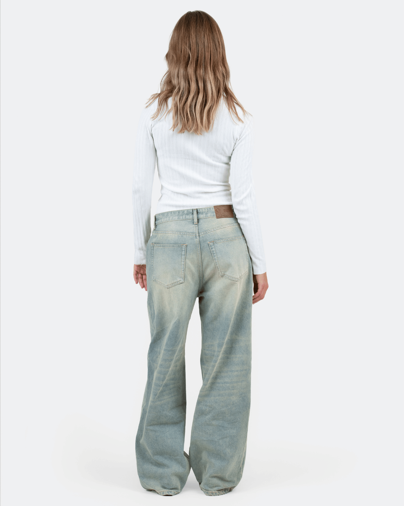 Extra Baggy Denim Jeans Light Blue Vintage Wash