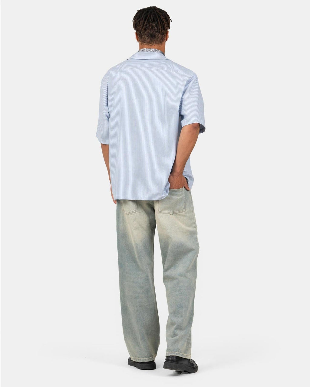 Baggy Denim Jeans Light Blue Vintage Wash