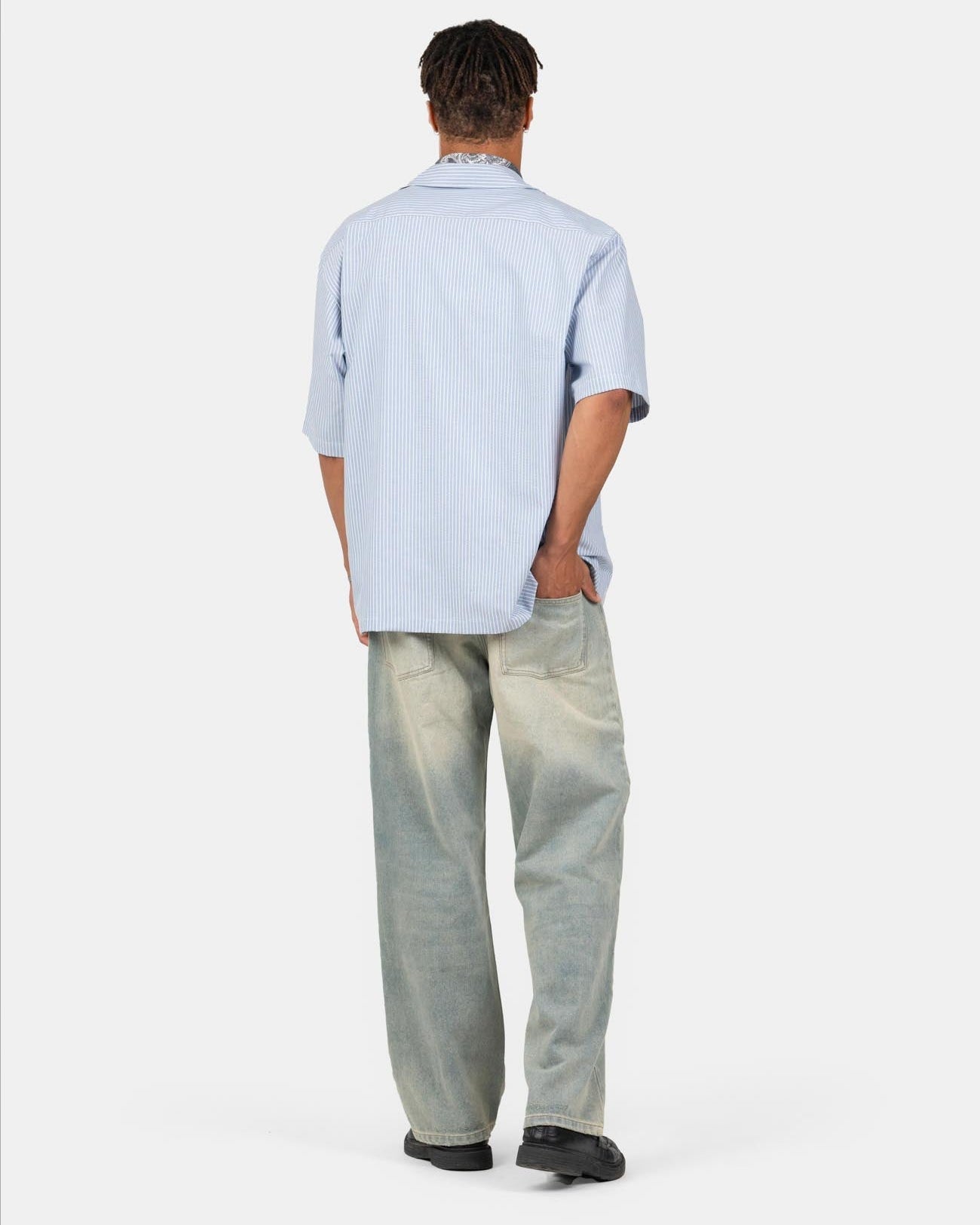 Baggy Denim Jeans Light Blue Vintage Wash