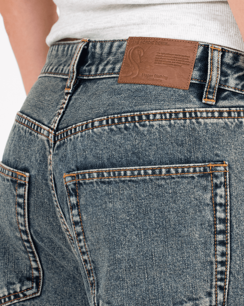 Extra Baggy Denim Jeans Mid Blue Vintage Wash