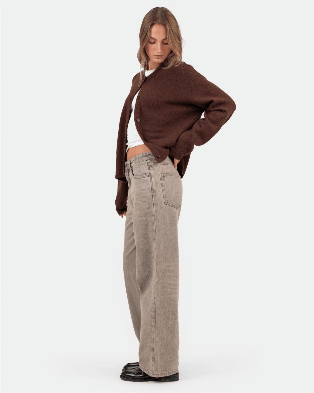 Extra Baggy Denim Jeans Rose Vintage Wash