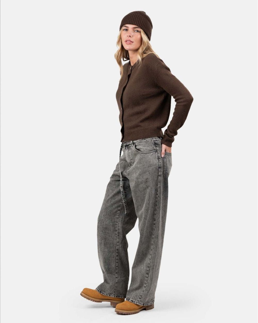 Extra Baggy Denim Jeans Washed Grey