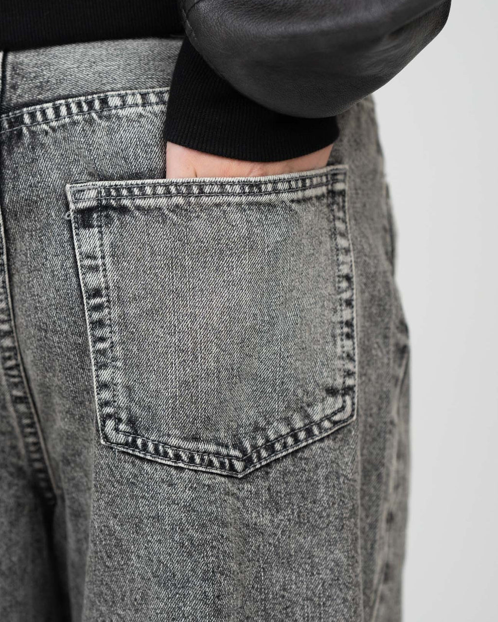 Extra Baggy Denim Jeans Washed Grey