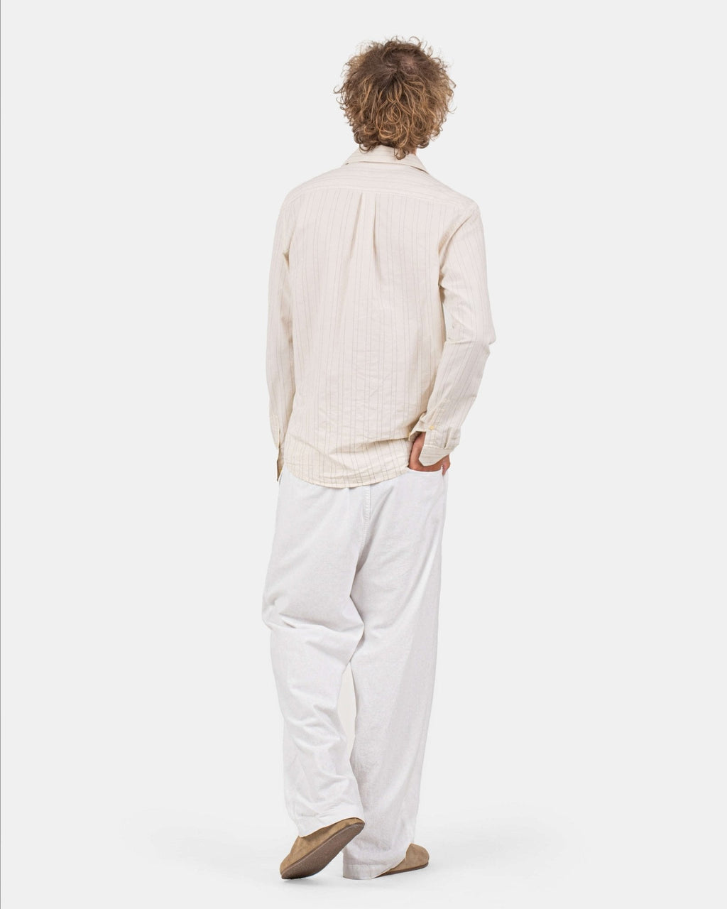 Baggy Hørbukser Hvid