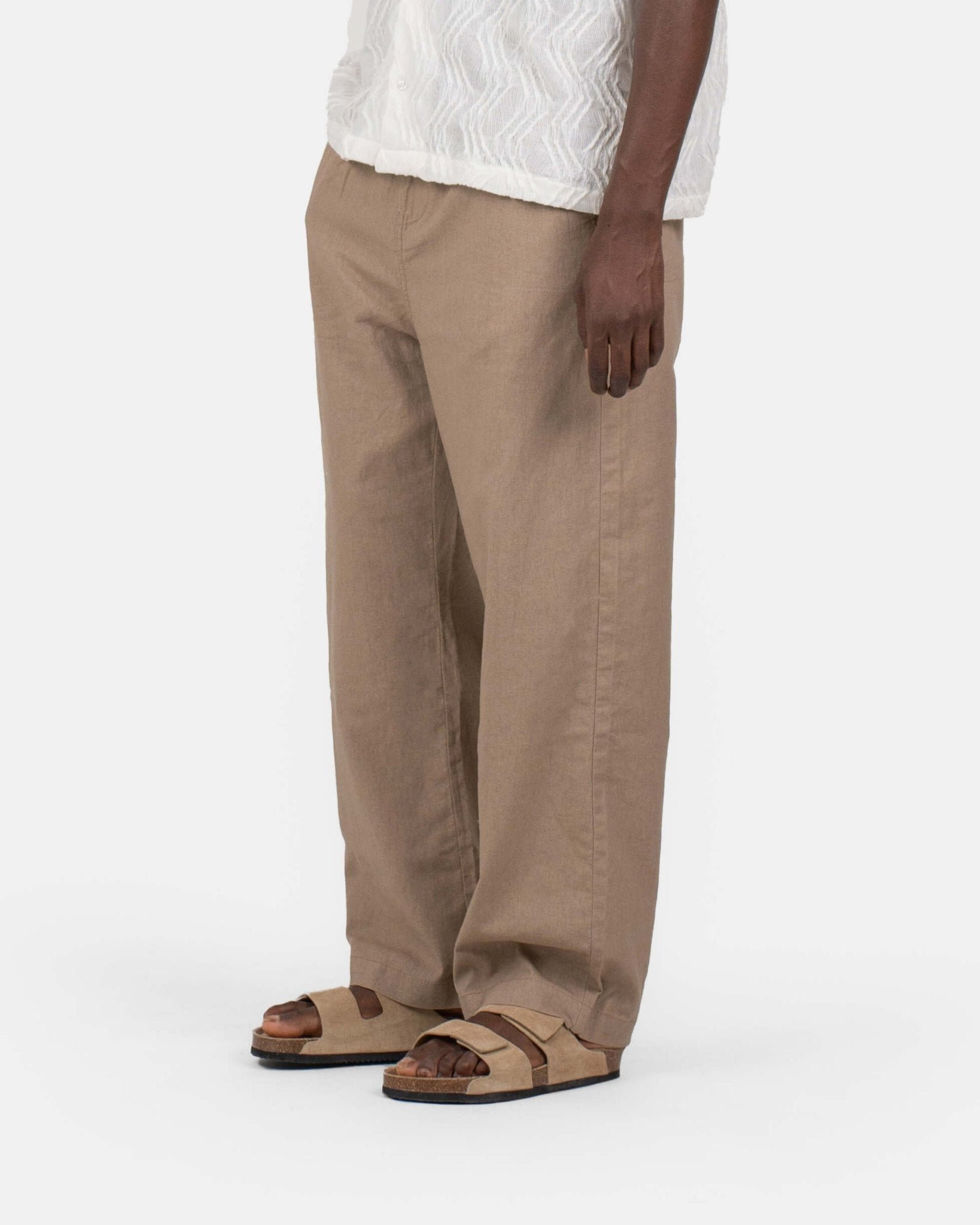 Baggy Hørbukser Mokka