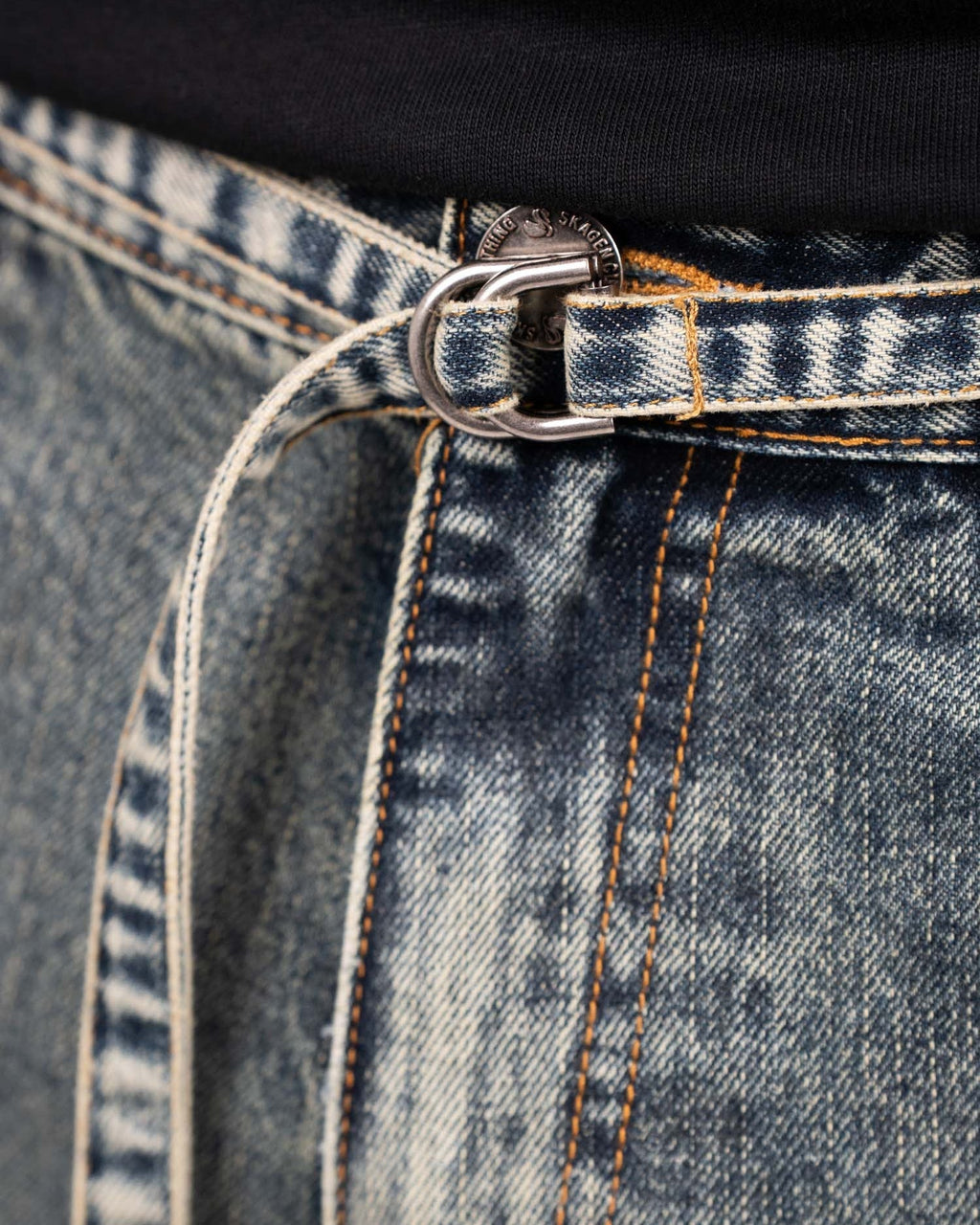 Belt Mid Blue Vintage Wash