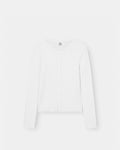 Buttoned Langærmet Top Hvid