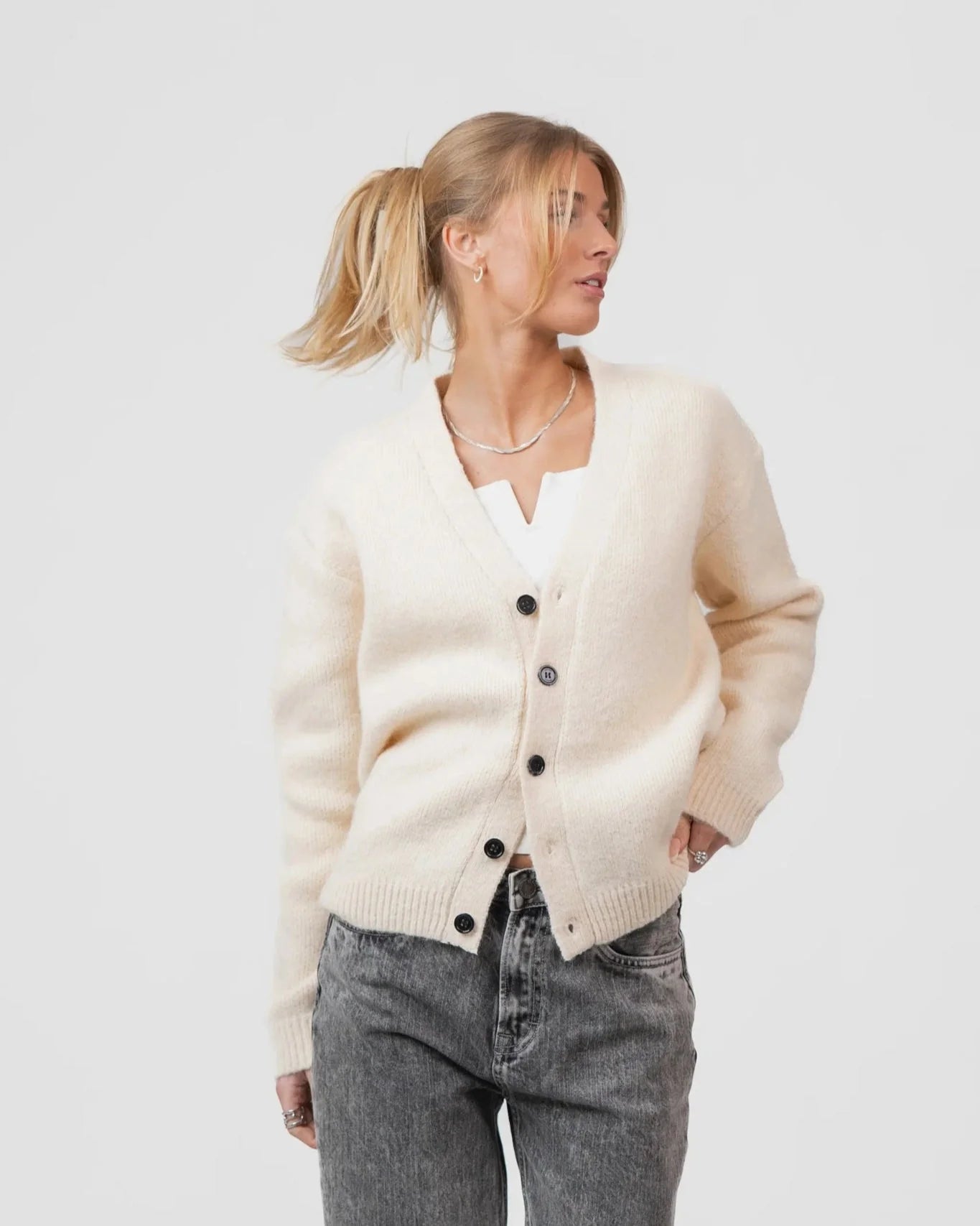 Cardigan Cremehvid