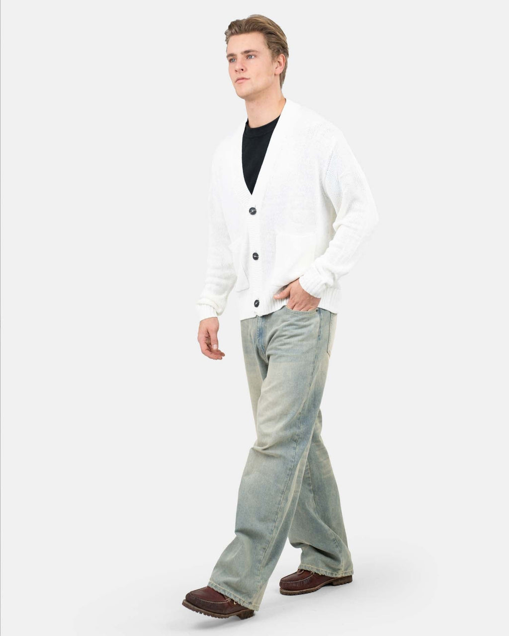 Cardigan With Pockets Hvid
