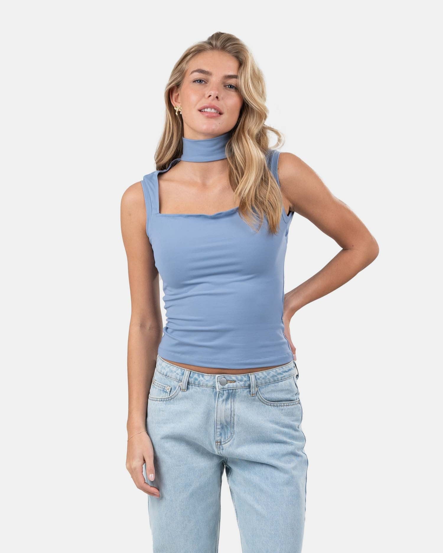 Choker Top Blå