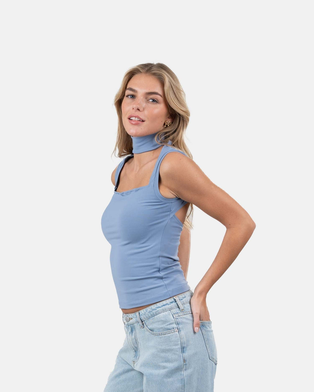 Choker Top Blå