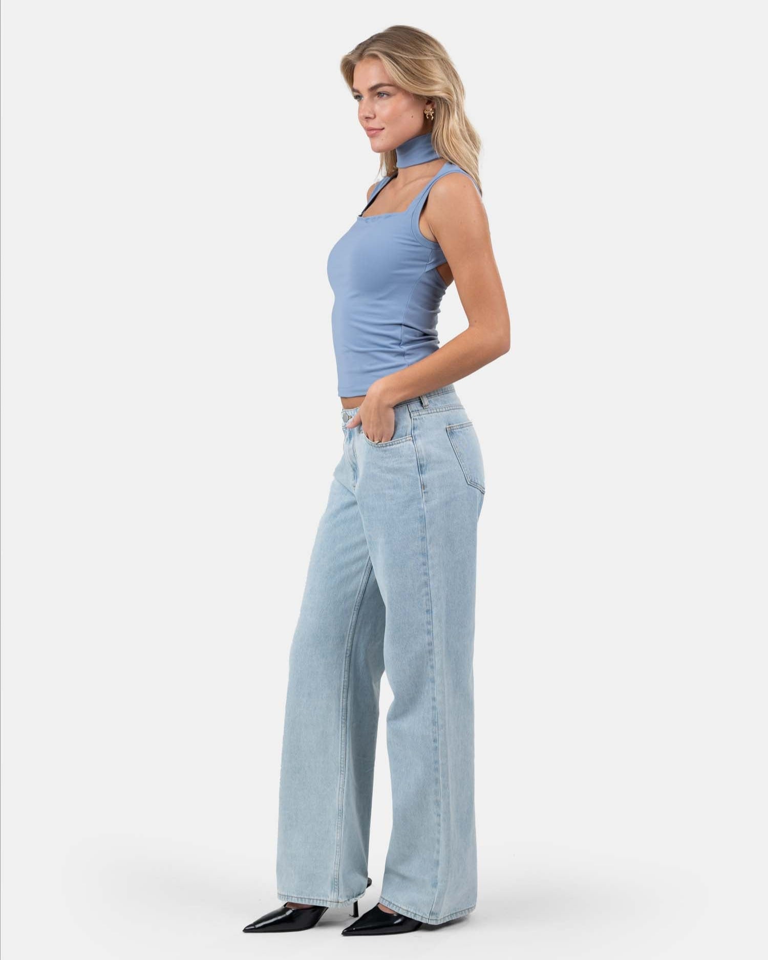 Choker Top Blå