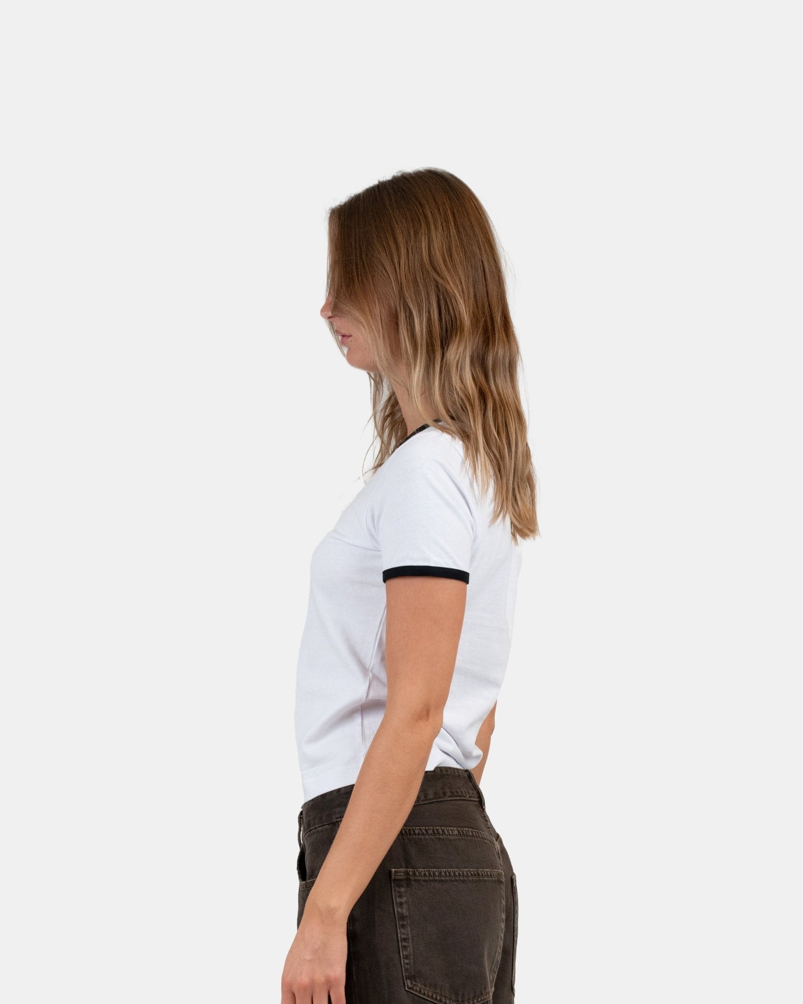 Contrast Baby Tee Hvid