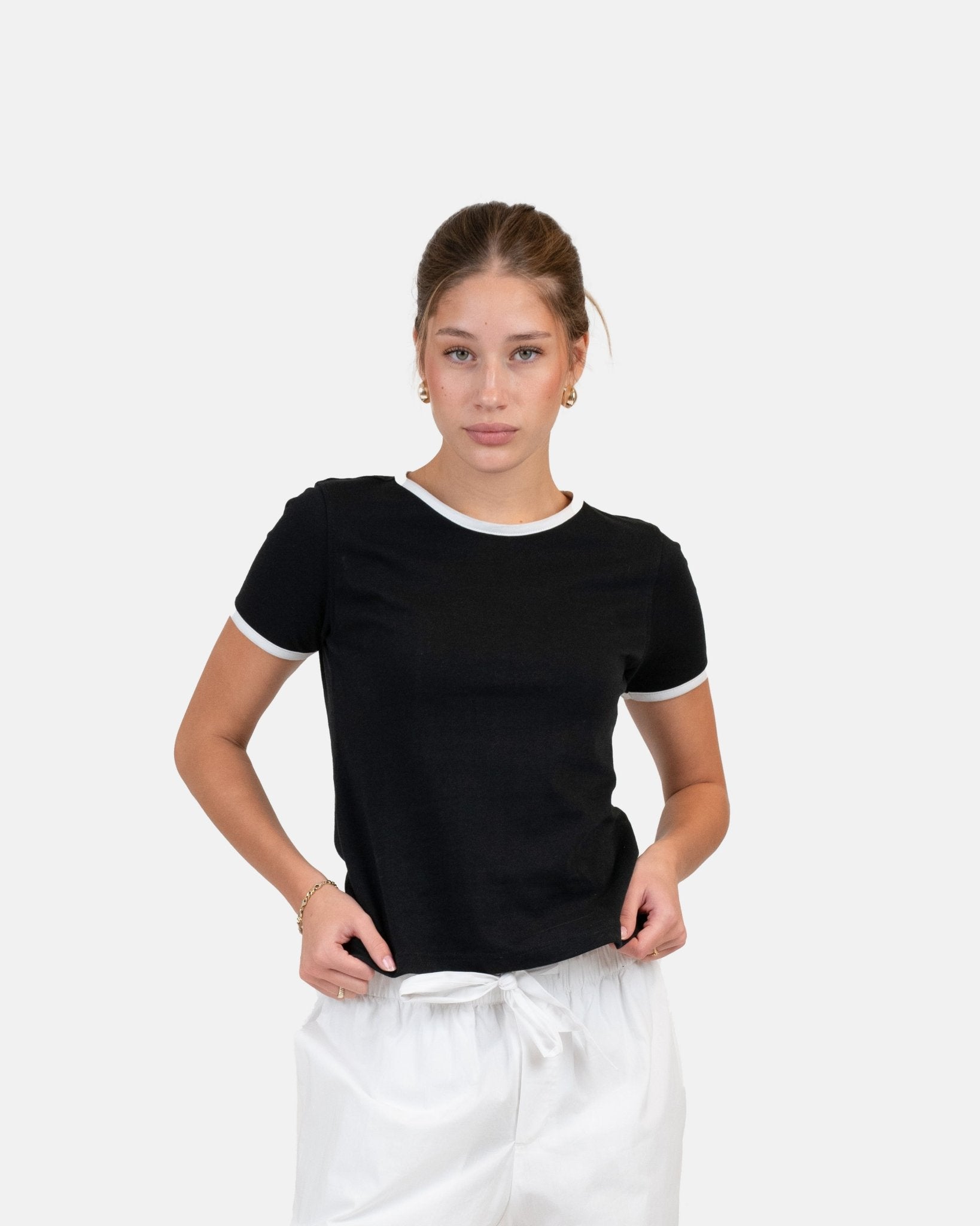 Contrast Baby Tee Sort