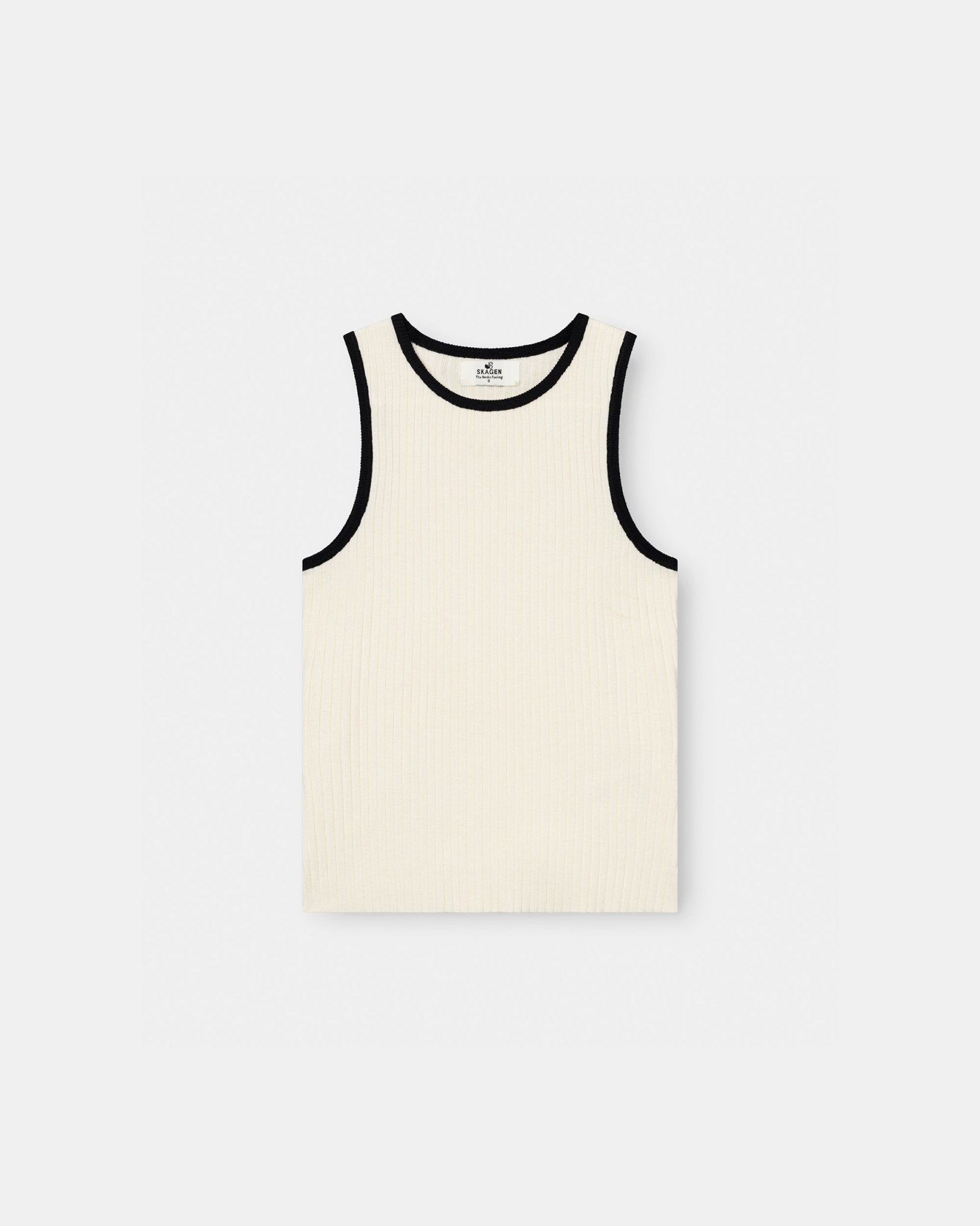 Contrast Tank Top White