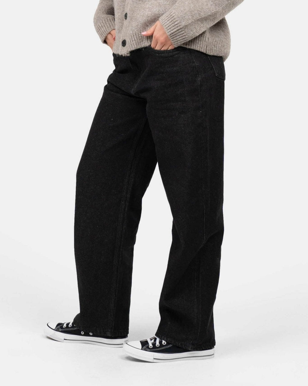 Regular Denim Jeans Black
